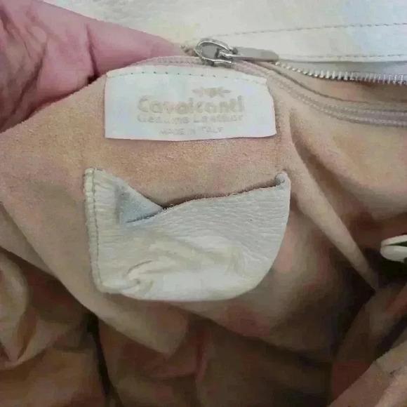 Cavalcanti Cream and Brown Leather Purse - Picture 10 of 16